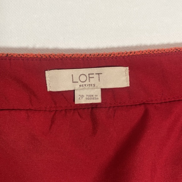 LOFT Petites Fall Colorful Multicolored Polyester Mini Skirt - Picture 5 of 7